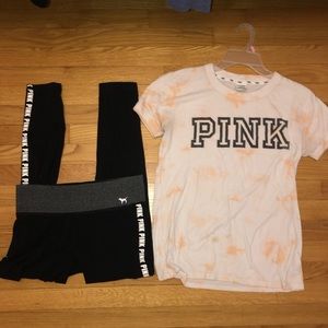 pink by victoria secret set